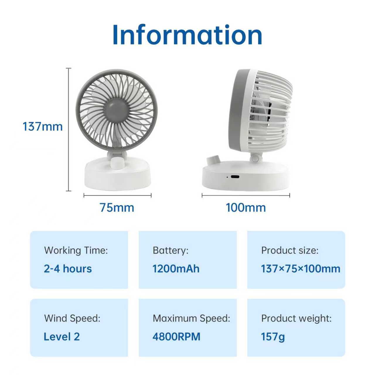 Ventilateurs Rechargeables – Modèles ST-B02 – Image 5